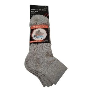 Forcast Light Gray Athletic Ankle Socks Men 3 pair Size 10-13 Soft Firm wicking